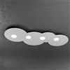 TopLight CLOUD PLAFONIERA 4 LUCI RETTANGOLARE GRIGIO 1128-PL4 R-GR