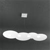 TopLight CLOUD SOSPENSIONE 4 LUCI RETTANGOLARE BIANCO 1128-S4 R-BI