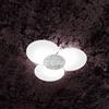 TopLight CLOVER APPLIQUE-PLAFONIERA D.70 CM 6 LUCI FOGLIA ARGENTO 1114-70-FA