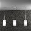 TopLight CRAZY SOSPENSIONE 3 LUCI ATTACCO E27 IN METALLO CROMO E VETRO SOFFIATO SPOSTABILI