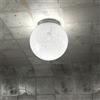TopLight GLITTER PLAFONIERA D25 CM 1 LUCE ATTACCO E27 IN VETRO EFFETTO BRILLANTE