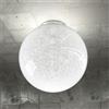 TopLight GLITTER PLAFONIERA D40 CM 1 LUCE ATTACCO E27 IN VETRO EFFETTO BRILLANTE