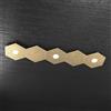 TopLight HEXAGON APPLIQUE-PLAFONIERA 3 LUCI + 2 DECORATIVO FOGLIA ORO 1142-3L2D-FO
