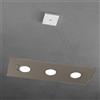 TopLight PATH SOSPENSIONE 3+2 LUCI BIEMISSIONE TORTORA SCURO 1141-S3 R+2-TS