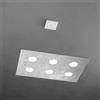 TopLight PATH SOSPENSIONE 6 LUCI FOGLIA ARGENTO 1141-S6 R-FA