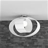 TopLight LAP PLAFONIERA D.52 CM 1 LUCE ATTACCO E27 BIANCO IN VETRO