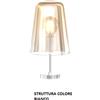 TopLight LUMETTO BIANCO 1 LUCE AMBRA 1164BI-PT-AM
