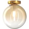 TopLight ECLIPSE PLAFONIERA OTTONE SATINATO 1 LUCE ATTACCO G9 VETRO AMBRA