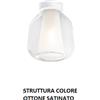 TopLight PLAFONIERA OTTONE SAT. VETRO BETA TRASPARENTE 1176OS-PL1 BETA-TR