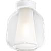 TopLight PLAFONIERA BIANCO VETRO BETA TRASPARENTE 1176BI-PL1 BETA-TR