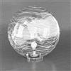 TopLight MOON LAMPADA DA TAVOLO D40 CM 1 LUCE ATTACCO E27 VETRO TRASPARENTE E BIANCO