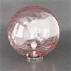 TopLight MOON LAMPADA DA TAVOLO D40 CM 1 LUCE ATTACCO E27 VETRO TRASPARENTE E ROSSO