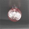 TopLight MOON PLAFONIERA D30 CM 1 LUCE ATTACCO E27 VETRO TRASPARENTE E ROSSO