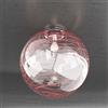 TopLight MOON PLAFONIERA D40 CM 1 LUCE ATTACCO E27 VETRO TRASPARENTE E ROSSO