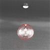 TopLight MOON SOSPENSIONE 1 LUCE ATTACCO E27 D30 CM VETRO TRASPARENTE E ROSSO