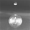 TopLight MOON SOSPENSIONE 1 LUCE ATTACCO E27 D40 CM VETRO TRASPARENTE E BIANCO
