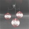 TopLight MOON SOSPENSIONE 3 LUCI D.30 CM. VETRO ROSSO 1117-S3-30-RO