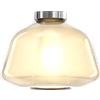 TopLight PLAFONIERA CROMO VETRO ALPHA AMBRA 1176CR-PL1 ALPHA-AM