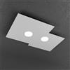 TopLight PLATE PLAFONIERA 2 LUCI GRIGIO 1129-PL2 R-GR