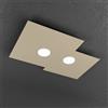 TopLight PLATE PLAFONIERA 2 LUCI SABBIA 1129-PL2 R-SA