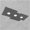 TopLight PLATE PLAFONIERA 3 LUCI GRIGIO ANTRACITE 1129-PL3 R-GA