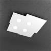 TopLight PLATE PLAFONIERA 4 LUCI QUADRA BIANCO 1129-PL4-BI