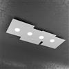 TopLight PLATE PLAFONIERA 4 LUCI RETTANGOLARE GRIGIO 1129-PL4 R-GR