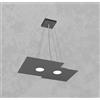 TopLight PLATE SOSPENSIONE 2 LUCI GRIGIO ANTRACITE 1129-S2 R-GA