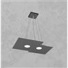 TopLight PLATE SOSPENSIONE 2+1 LUCI BIEMISSIONE GRIGIO ANTRACITE 1129-S2 R+1-GA