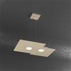 TopLight PLATE SOSPENSIONE 2+1 LUCI BIEMISSIONE SABBIA 1129-S2 R+1-SA