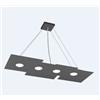 TopLight PLATE SOSPENSIONE 4 LUCI RETTANGOLARE GRIGIO ANTRACITE 1129-S4+2-GA