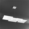 TopLight PLATE SOSPENSIONE 4+3 LUCI BIEMISSIONE RETTANGOLARE BIANCO 1129-S4 R+3-BI