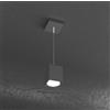 TopLight PLATE SOSPENSIONE TUBO H.10 1 LUCE GRIGIO ANTRACITE 1129-S10-GA