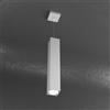 TopLight PLATE SOSPENSIONE TUBO H.50 1 LUCE GRIGIO 1129-S50-GR