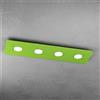 TopLight PATH PLAFONIERA 4 LUCI RETTANGOLARE VERDE 1141-PL4 R-VE