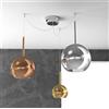 TopLight SOSP. CROMO SPOSTABILE 3 LUCI VETRI (GRANDE CR + MEDIO RA + PICCOLO OR) 1155CR-S3 S MIX-MC