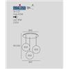 TopLight SOSP. BIANCO 3 LUCI TONDO VETRI PICCOLI (2 AMBRA+1 BRONZO) 1194BI-S3 TP-AB