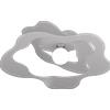 TopLight RIPPLES PLAFONIERA D70 CM 1 LUCE ATTACCO E27 IN METALLO GRIGIO