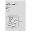 TopLight SOSP. BIANCO 7 LUCI RETTANGOLARE VETRI (2 X PICCOLO AM + 2 X PICCOLO RU + 2 X GRANDE AM + 1 X GRANDE RU) 1191BI-S7 RMIX-AR