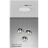 TopLight SOSP. OTTONE SAT. 3 LUCI TONDO VETRI PICCOLI FUME' 1194OS-S3 TP-FU