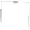 TopLight ROUND TUBE SOSPENSIONE 2 LUCI GRIGIO CAVO CM.250 CON BASE 1174-S2-GR