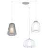 TopLight SOSPENSIONE BIANCO 3 LUCI SPOSTABILE VETRI ALPHA TR + BETA TR + GAMMA FU 1176BI-S3 S ABG-TF