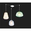 TopLight SOSPENSIONE BIANCO 3 LUCI SPOSTABILE VETRI ALPHA VE + BETA BL + GAMMA FU 1176BI-S3 S ABG-MC