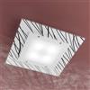 TopLight SCRAPS PLAFONIERA 60X60 CM 4 LUCI ATTACCO E27 IN VETRO