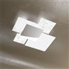 TopLight SHADOW-70 APPLIQUE-PLAFONIERA 4 LUCI FOGLIA ARGENTO 1088-70-FA