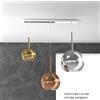 TopLight SOSP. OTTONE SAT. RETTANGOLARE 3 LUCI VETRI (GRANDE CR + MEDIO RA + PICCOLO OR) 1155OS-S3 RMIX-MC