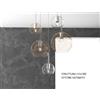 TopLight SOSP. OTTONE SAT. RETTANGOLARE 5 LUCI VETRI (1 GRANDE AM+1 MEDIO AM+3 PICCOLO (1X AM+2X TR)) 1155OS-S5 RMIX-TA