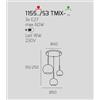 TopLight SOSP. OTTONE SAT. TONDA 3 LUCI VETRI 1 GRANDE OR +1 MEDIO CR +1 PICCOLO RA 1155OS-S3 TMIX-MC