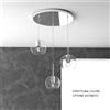 TopLight SOSP. OTTONE SAT. TONDA 3 LUCI VETRI TUTTI PICCOLO TRASPARENTE 1155OS-S3 TP-TR