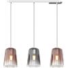 TopLight SOSPENSIONE CROMO RETTANGOLARE 3 LUCI (2 RA + 1 CR) 1164CR-S3 R-RC